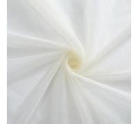 CABODYALS 1.6M White Mesh Netting Fabric Soft Beige Mosquito Net Fabric Polyester Voile Solid Sheer Tulle Fabric by The Yard for Sewing Making Crafts Wedding Dresses Bridal Clothes Diy Supply