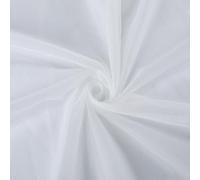 CABODYALS 1.6M White Mesh Slightly Fabric Breathable Netting Sheer Tulle Fabric by The Yard Soft Voile Solid Mosquito Polyester Net for Sewing Making Crafts Wedding Dresses Clothes Decor Supply