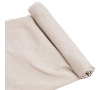 CABODYALS 1.6M x 1.75M Light Grey Linen Blend Fabric By The Yard - Solid Pattern - Plain Weave - For Sewing, Crafts & Home Decor