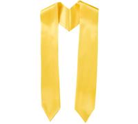 CABODYALS 1.8M Long Satin Graduation Sashes Sublimation Honor Plain Grad Stole Unisex Smooth Silk Soft Fabric Gold Classic End Stoles Shawl for Adults Academic Choral Ceremony Graduations Society