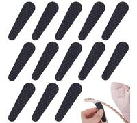 CABODYALS 1 Box 24Pcs Purse Slip Bag Grip Non Slip Shoulder Saver Strap Gripper Holder Strip Silicone Self Adhesive Keeper Rubber Sticker Black Invisible Gummy Cushion Set for Backpack Handbag Tote