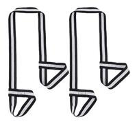 CABODYALS 1 Box 2Pcs Adjustable Yoga Mat Carrier Straps Roller Skate Leash Black Large Sling Holder Thick White Carrying Wide Stripe Polyester Shoulder Handle Strap for Snowboard Ice Skates Ski Boots
