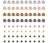 CABODYALS 1 Box 40 Sets 4 Colors Alloy Handbag Screw Purse Feet Back Stud Flat Hand Round Rivet Metal Solid Buckle Button Nailheads Studs for Leather Tote Bags Belt Clothes Crafts Decor