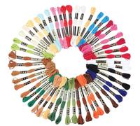 CABODYALS 1 Box 50 Skeins 400M Colored Cross Stitch Thread Variegated Embroidery Floss Polyester Colorful Soft String for Hand Sewing Making Bracelets Birthday Wedding Stitching Craft Diy