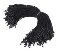 CABODYALS 1 Box 500Pcs Black Hang Tag String Fasteners Cotton Price Hanging Snap Lock Pin Loop Tags Rope Ties Strings for Present Clothes Tagging Shoes Luggage Labels Decor DIY Crafts