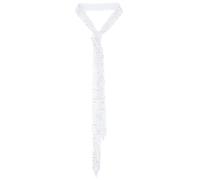 CABODYALS 1 Box Rhinestone Necktie Shine Crystal Tie Neckties Bling Long Thin Sparkling White Sequin Neck Scarf Glitter Metal Ties Stunning Accessories for Women Cosply Party Show Wedding Prom