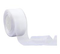 CABODYALS 1 Rolls 45.72M 50mm White Organza Ribbon Sheer Thin Chiffon Trim Simple Decorative Tulle with Spool Fabric Ribbons for Sewing Making Wedding Bouquets Decor Invitations Diy Craft Supply