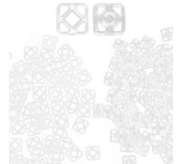 CABODYALS 100 Pairs White Clear Plastic Snap Button Transparent Invisible Square Sew On Replacement Press Fasteners Buttons for Sewing Making Clothing Shirts Jeans Jacket Bag Hat Diy Craft