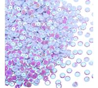 CABODYALS 10000Pcs Pink White Round Sequin Bulk Glitter Flat Sequins Bead Loose Cupped Bling Spangle Xmas Pvc Beads for Sewing Making Art Nails Clothing Accessories Christmas Party Diy Crafts