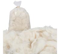 CABODYALS 100G White Core Wool Roving Needle Felting Filler Natural Pure Wools Fiber Filling Carded Stuffing Chunky Yarn for Quilt Needle Knitted Stuffed Blending Pillow Stuffed Animal Craft