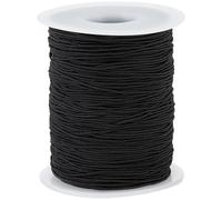 CABODYALS 100M Black Cored Elastic Thread Thin Stretch Sew Threads Round Cord Rolls Stretchy Shirring Cords Beading String for Sewing Making Gathering Bracelets Diy Craft Supply