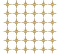 CABODYALS 100Pcs Gold Star Embroidered Patches Eight Pointed Shiny Stars Celestial Iron on Patch Solid Sew on Repair Badge Appliques Bulk for Sewing Making Clothing Jeans Shirts Bags Diy Christmas