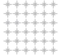 CABODYALS 100Pcs Silver Embroidered Star Patches Solid Eight Pointed Star Iron on Patch Celestial Sew on Repair Badge Appliques Bulk for Sewing Making Clothes Shirts Bags Christmas Diy Supply