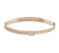 CABODYALS 105CM Rhinestone Waist Belt Glitter Full Crystal 5 Row Chain Square Buckle Metallic Alloy Diamond Jewellery Wide Belts for Women Coat Overcoats Decor Party Wedding Daily Wear Accessories