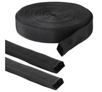 CABODYALS 10M 25mm Black Grosgrain Fabric Ribbon Solid Webbing Satin Binding Bag Handles Gait Belt Tape Straps Polyester Lace Trim for Sewing Making Gifts Wrapping Backpack Decor Diy Craft Supplies