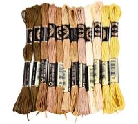 CABODYALS 12 Skeins 105 Yards Variegated Embroidery Floss 6 Strands Gradient Thread Friendship Bracelet String Polyester Cross Stitch Yarn Threads for Hand Sewing Bracelets Making Crafts Stitching