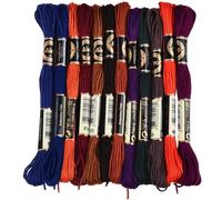 CABODYALS 12 Skeins 6 Strands Variegated Embroidery Floss Gradient Cross Stitch String Polyester Hand Friendship Bracelet Thread Yarn Bracelets Threads for Sewing Knitting Craft Crochet Stitching