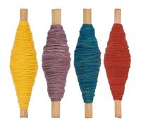 CABODYALS 120M 4 Rolls 4 Colors Sashiko Embroidery Floss Handmade Cotton Cross Stitch Thread Colored Japanese Quilting Embroidered String Kit Supplies for Sewing Making Needlecraft Diy Art Craft