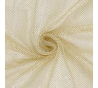 CABODYALS 128CM 91CM Golden Mesh Fabric Broadcloth Edged Netting Cloth By the Metre Sparkle Gold Polyester Tulle Fabrics for Sewing Making Dance Veil Bouquets Decorations Wedding Party Diy Crafts