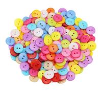 CABODYALS 12MM 1000Pcs 2 Holes Colorful Plastic Buttons Acrylic Flat Round Buttons Small Resin Macaroon Sewing Buttons Bulk for Sewing Making Party Decor Knitting Headbands Accessories Supplies