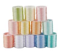 CABODYALS 12Pcs 18M All Purpose Sewing Thread Assortment Bulk Pack Polyester Colorful Embroidery Soft Kit On Spools Twine Threads for Sewing Making Home Hand Machine Stitching Gifts Diy Craft