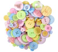 CABODYALS 150G Pink Green 4 Hole Assorted Bulk Resin Buttons Flat Round Vintage Retro Flatback Plastic Small Replacement Chrismas Decorative Buttons for Sewing Making Crafts Clothes Decorations