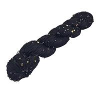 CABODYALS 150M 1mm Black Beaded Metallic Sequin Yarn Sequins Beaded Sparkle Nylon Threads Yarns Glitter Crochet String Thread Bulk for Knitting Crocheting Sweater Clothes Decor Supply