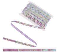 CABODYALS 16.67M 13.5mm Light Purple Sequin Braid Ribbon Gimp Bling Woven Shiny Metallic Paillette Lace Glitter Trimming Polyester Trims for Sewing Making Costumes Home Clothes Decor Diy Craft Supply