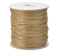 CABODYALS 175 Yards 0.5mm Khaki Waxed String Camel Wax Threads Polyester Leather Macrame Round Lanyard Ropes Thin Braid Cords Roll for Jewellery Making Beads Bracelets Necklaces DIY Crafts Supplies