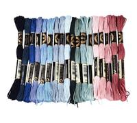 CABODYALS 18 Skeins 144M 6 Ply Variegated Cross Stitch Floss Colorful Friendship Bracelet String Gradient Polyester Embroidery Threads Bulk for Sewing Making Jewellery Needlecraft Knitting Diy
