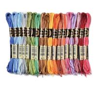 CABODYALS 18 Skeins 6 Strands 144M Gradient Polyester Embroidery Floss Variegated Rainbow Crewel Cross Stitch Threads Bracelet Floss Bulk for Jewelry Making Holiday Decorations DIY Projects