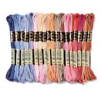 CABODYALS 18 Skeins 6 Strands 144M Variegated Embroidery Floss Polyester Gradient Crewel Cross Stitch Floss Rainbow Bracelet Floss Bulk for Hand Sewing Sachets Tassels Cushions Birthday Card