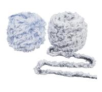 CABODYALS 2 Rolls 128M Fluffy Faux Fur Yarn Soft Touch Chunky Fuzzy Velvet Yarns Bulky Plush Colorful Fancy Thread for Crocheting Knitting Sweaters Hats Scarves Blanket Rug Diy Craft Supply