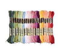 CABODYALS 20 Skeins 160M Variegated Embroidery Floss Cross Stitch Threads 6 Strands Rainbow Color Friendship Bracelet String Thread for Jewelry Making Bracelet Knitting Stitching Diy Craft Supply