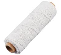 CABODYALS 200M Cotton Cord 1mm Macrame Braid String White Soft 3 Strand Twine Knitted Crochet Rope Replacement Yarn Thread for Jewellery Making Bracelet Knitting Handbag Diy Craft Wall Hanging Decor