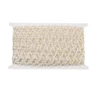 CABODYALS 20M 0.5 Inch/ 12mm White Golden Lace Trim Pleated Organza Ribbon Bulk Gold Sheer Border Fabric Ribbon Edging Trimming for Sewing Making Craft Gift Wrapping Christmas Decor Supply