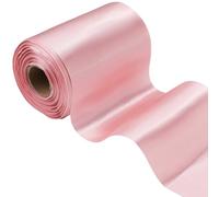 CABODYALS 20M 100mm Double Faced Pink Satin Ribbon Extra Wide Solid Thick Trim Large Soft Silk Fabric Polyester Ribbons Bulk for Sewing Making Diy Crafts Cutting Ceremony Wedding Chair Decor Sash