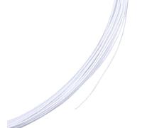 CABODYALS 20M 1mm White Cotton Covered Stem Floral Wire Thread 18 Gauge with Iron Stems Cloth Wrapped Wires Inside Metal Cord Millinery String for Sewing Making Accessories Supplies Brim Diy Craft