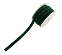 CABODYALS 20M 2 Roll 10mm Dark Green Velvet Ribbon Soft Vintage Crushed Velvet Fabric Single Face Spool Silky Thin Ribbons Bundle Rolls for Sewing Making Craft Gift Wrapping Party Home Decor DIY