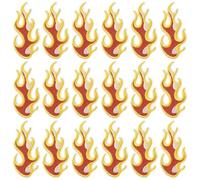 CABODYALS 20Pcs Fire Patches Iron on Bulk Orange Red Fire Flame Embroidery Patch Mini Cartoon Blaze Sew on Repair Badge Appliques for Sewing Making Cloth Jackets Jeans Shirts Bags Christmas Supply