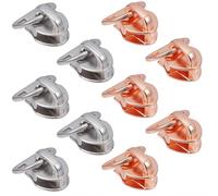 CABODYALS 20pcs Platinum Rose Gold Alloy Zipper Pull Fix 2 Colors Metal Fixer Slider Replacement Kit Repair Universal Zippers with Pulls for Sewing Making Jeans Jackets Replace Bag Diy Craft