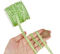 CABODYALS 25M 8mm Green Ric Rac Ribbon Bulk Metallic Trim Braided Wave Yarn Rick Rack Wave Sewing Zig Zag Bending Fringe Lace Trim for Sewing Making Gift Wrapping Diy Christmas Decor Supplies