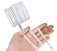 CABODYALS 25M 8mm Silver Braided Ribbon Ric Rac Trim Bulk Metallic Wave Yarn Rick Rack Sewing Zig Zag Bending Fringe Fabric Lace Trims for Sewing Making Gift Wrapping Diy Christmas Decor Supply