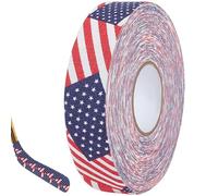 CABODYALS 25M American Flag Tape 4Th Of July Independence Day Star Pattren Exercise Protective Sticker Ice Hockey Pucks Stick Bat Racket Grip Polycotton Duct Tapes for Diy Craft Supply Box