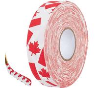 CABODYALS 25M Canadian Flag Tape Patriotic Independence Day Maple Leaf Pattern Printed Athletic Protective Ice Hockey Pucks Stick Bat Racket Grip Polycotton Duct Tapes for Diy Craft Supply Box