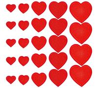 CABODYALS 25Pcs Red Hearts Love Embroidered Patches Mini Assorted Iron On Cute Tiny Embroidery Vintage Patch Bridal Shiny Sew On Appliques for Sewing Making Bags Costumes Dresses Decor Diy Crafts