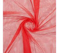 CABODYALS 2M Red Tulle Fabric Netting Soft Mesh Mosquito Cloth By The Yard Polyester Voile Solid Sheer Net Breathable Fabrics for Sewing Making Crafts Diy Clothes Dress Home Festival Decor