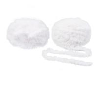 CABODYALS 3.53oz 64M 2 Skeins White Faux Fluffy Super Fur Plush Yarn Chunky Thick Crochet Soft Fuzzy Eyelash Furry Polyester Knit Fringe Yarns for Crocheting Knitting Weaving Shawl Blanket Diy Craft