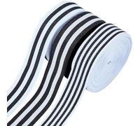 CABODYALS 3 Styles 27.43M 25mm Black White Stripe Ribbon Printed Double Faced Striped Fabric Polyester Stripes Grosgrain Ribbons for Gift Wrapping Valentine Bouquet Birthday Cloth DIY Craft Supply