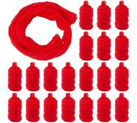 CABODYALS 30Pcs 18M Red Nylon Stocking Flower Fabric Polyester Tensile Silk Gauze Crafting Kit Stockings Fabrics for Sewing Making Artificial Flowers Wedding Home Decoration Diy Craft Supply
